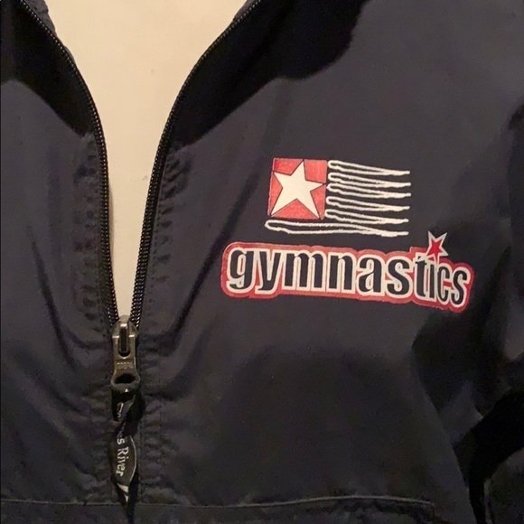 Navy blue Gymnastics windbreaker, front pockets - Picture 2 of 9